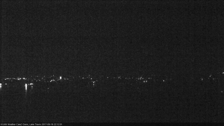 Lake Travis webcam, September 16, 2017 9:30 PM CT