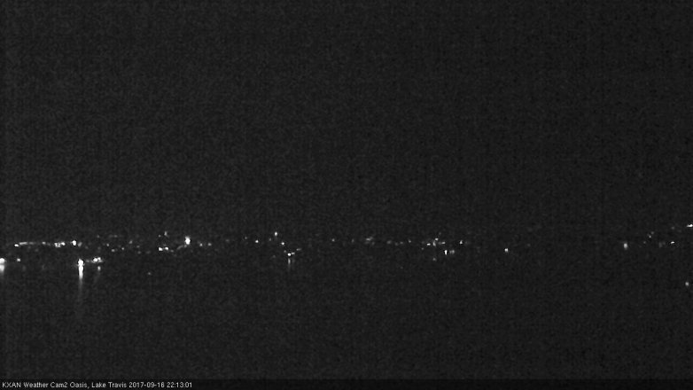 Lake Travis webcam, September 16, 2017 9:40 PM CT