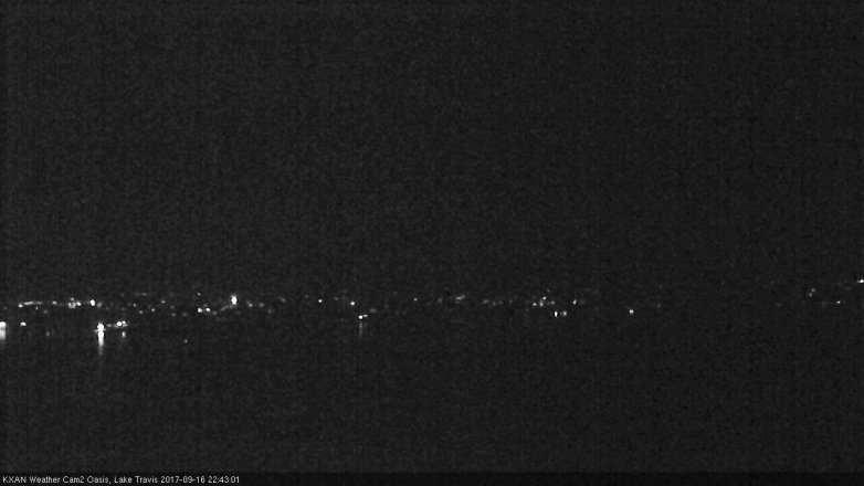 Lake Travis webcam, September 16, 2017 10:15 PM CT