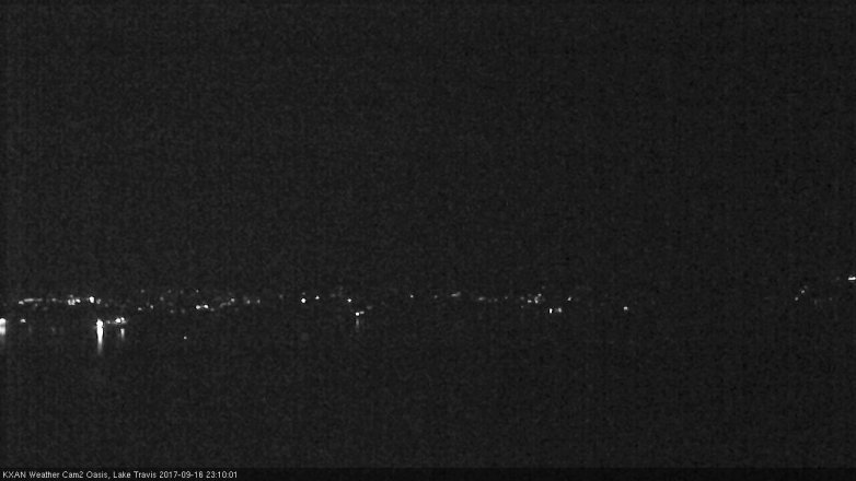 Lake Travis webcam, September 16, 2017 10:20 PM CT
