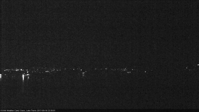 Lake Travis webcam, September 16, 2017 11:00 PM CT