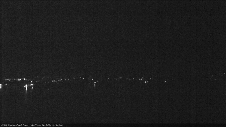 Lake Travis webcam, September 16, 2017 11:05 PM CT