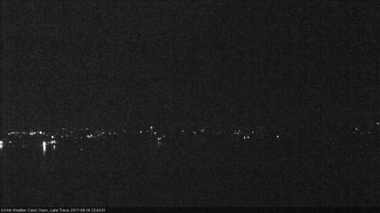 Lake Travis webcam, September 16, 2017 11:15 PM CT