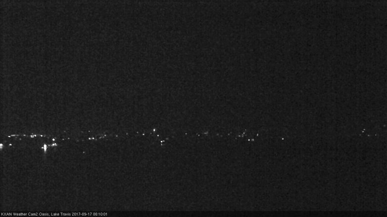 Lake Travis webcam, September 16, 2017 11:40 PM CT