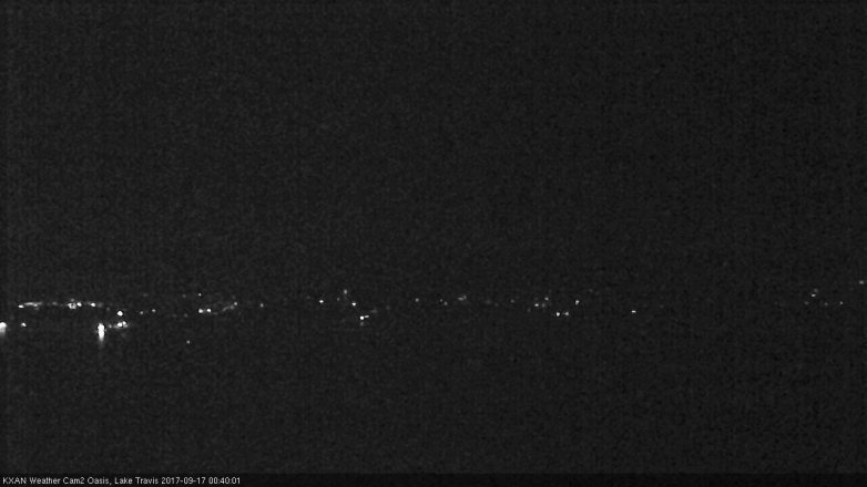 Lake Travis webcam, September 16, 2017 11:45 PM CT