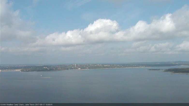 Lake Travis webcam, September 17, 2017 9:20 AM CT