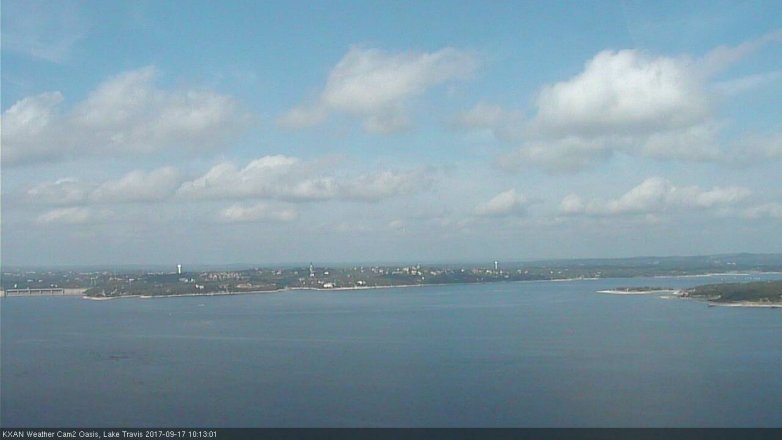 Lake Travis webcam, September 17, 2017 9:25 AM CT