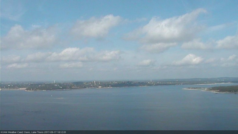 Lake Travis webcam, September 17, 2017 9:30 AM CT