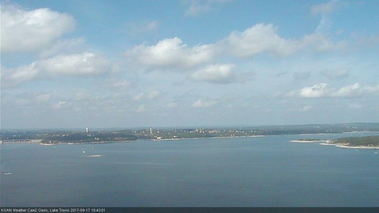 Lake Travis webcam, September 17, 2017 10:00 AM CT
