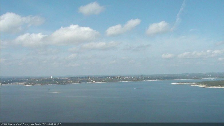 Lake Travis webcam, September 17, 2017 10:10 AM CT