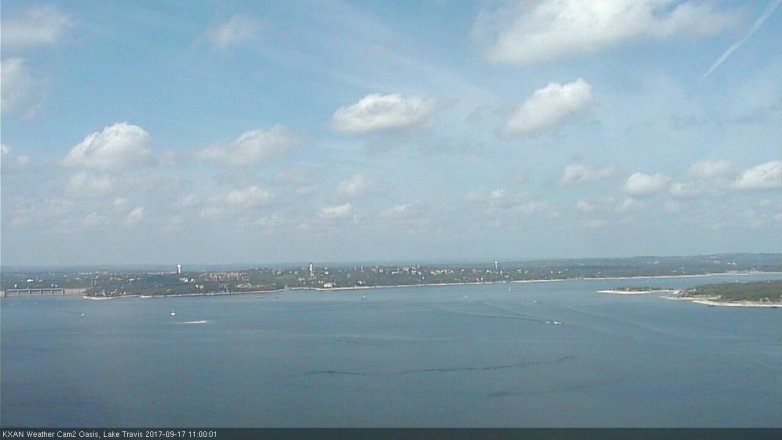 Lake Travis webcam, September 17, 2017 10:25 AM CT