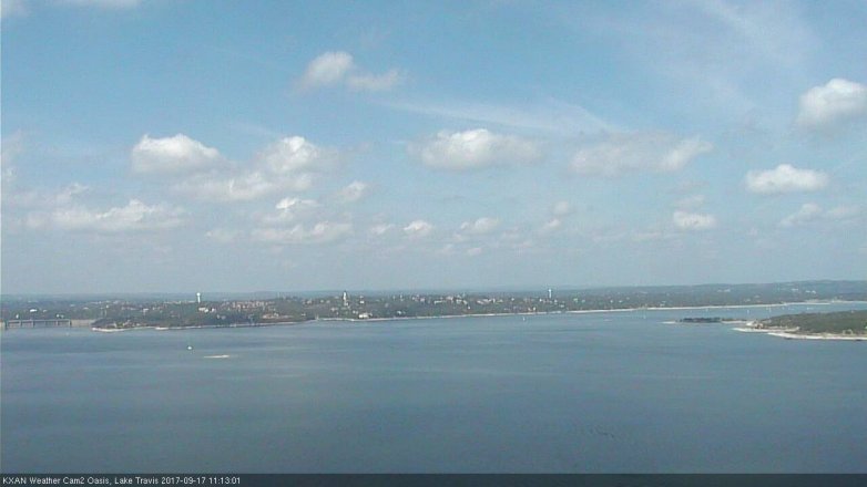 Lake Travis webcam, September 17, 2017 10:45 AM CT
