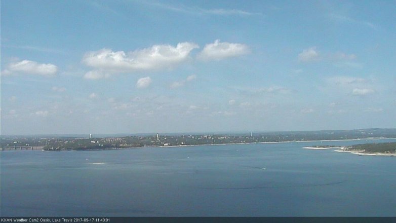 Lake Travis webcam, September 17, 2017 10:50 AM CT