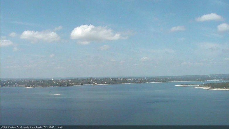 Lake Travis webcam, September 17, 2017 11:10 AM CT