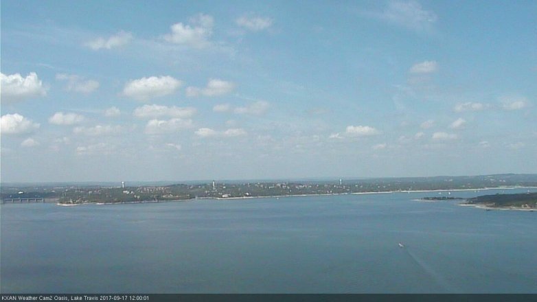 Lake Travis webcam, September 17, 2017 11:20 AM CT