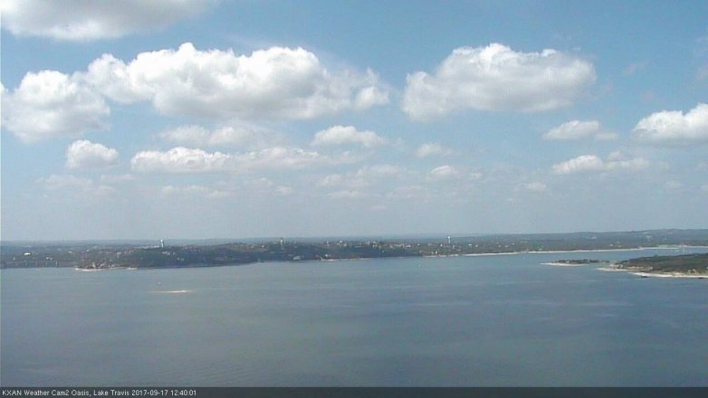Lake Travis webcam, September 17, 2017 12:10 PM CT