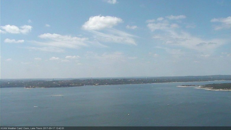 Lake Travis webcam, September 17, 2017 12:45 PM CT