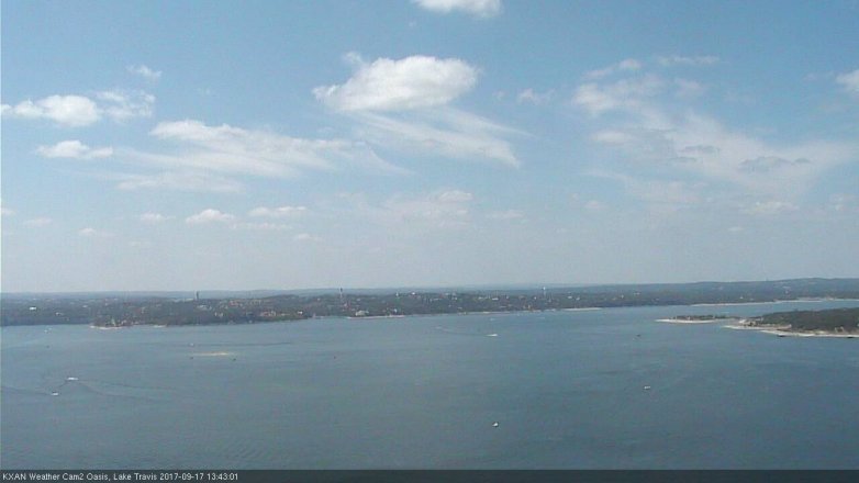 Lake Travis webcam, September 17, 2017 12:55 PM CT