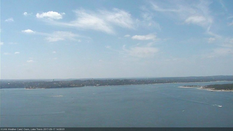 Lake Travis webcam, September 17, 2017 1:05 PM CT