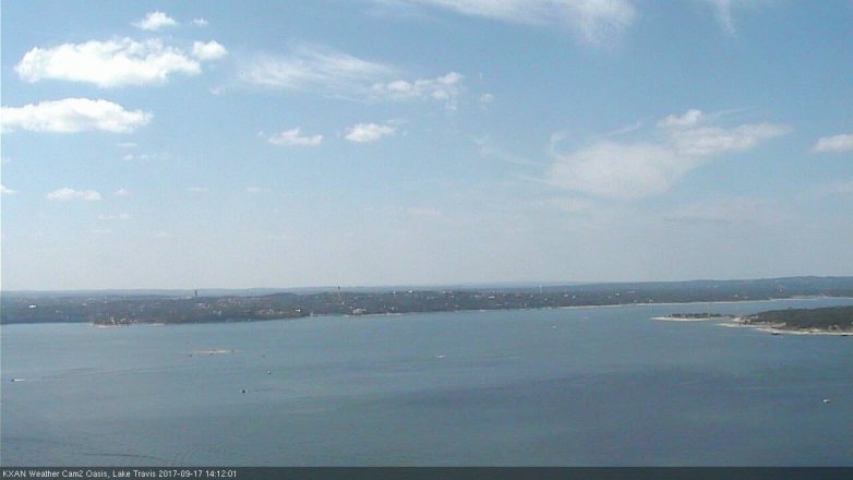 Lake Travis webcam, September 17, 2017 1:30 PM CT