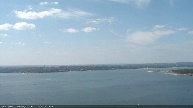 Lake Travis webcam, September 17, 2017 1:40 PM CT