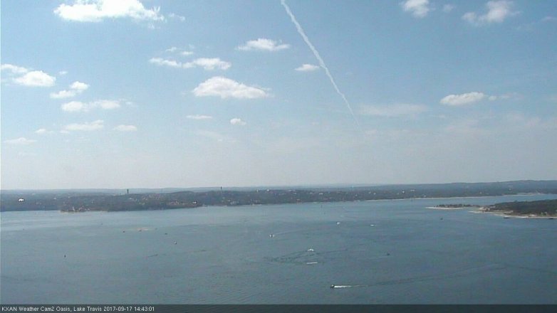 Lake Travis webcam, September 17, 2017 1:50 PM CT