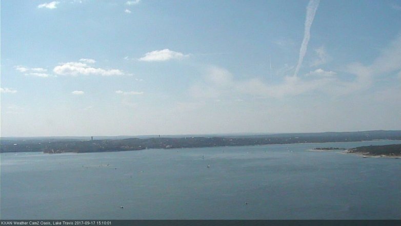 Lake Travis webcam, September 17, 2017 2:25 PM CT