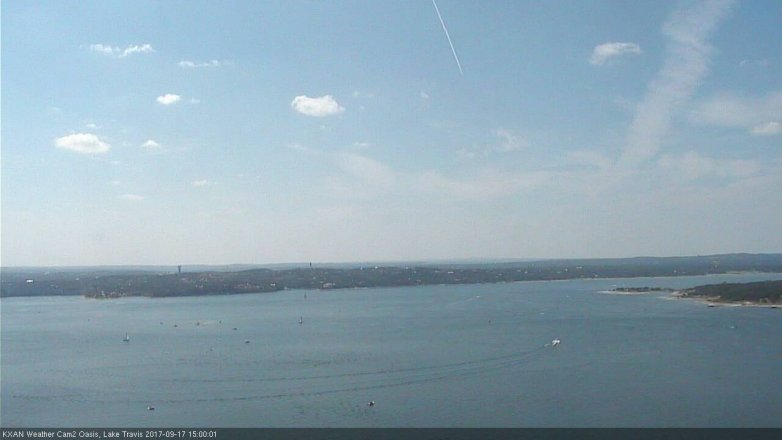 Lake Travis webcam, September 17, 2017 2:30 PM CT