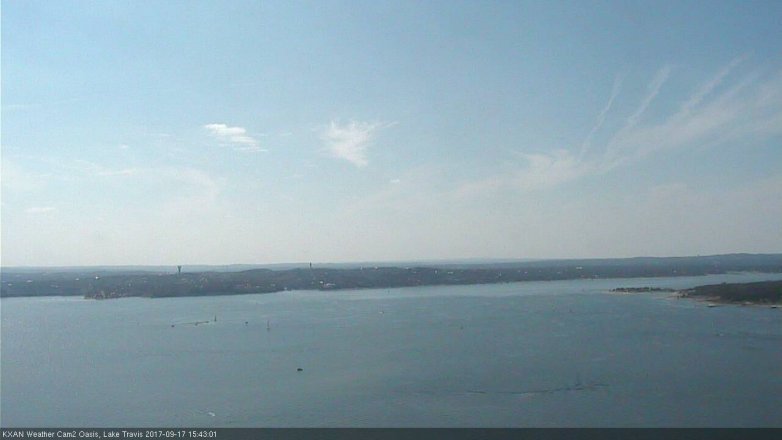 Lake Travis webcam, September 17, 2017 3:05 PM CT