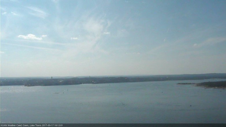 Lake Travis webcam, September 17, 2017 3:25 PM CT