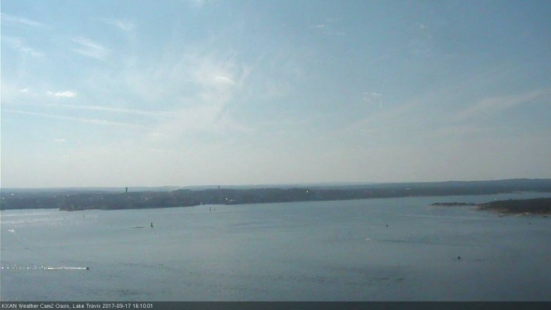 Lake Travis webcam, September 17, 2017 3:30 PM CT