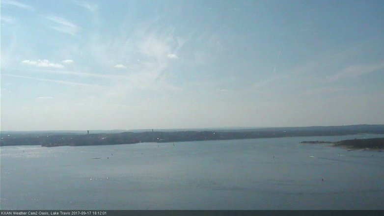 Lake Travis webcam, September 17, 2017 3:40 PM CT