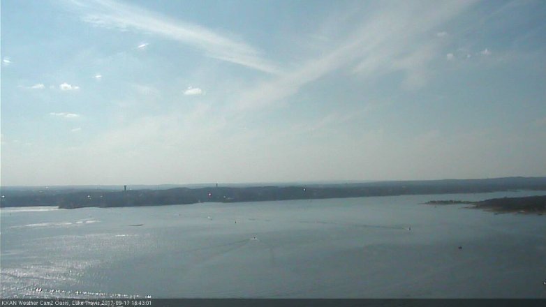 Lake Travis webcam, September 17, 2017 3:50 PM CT