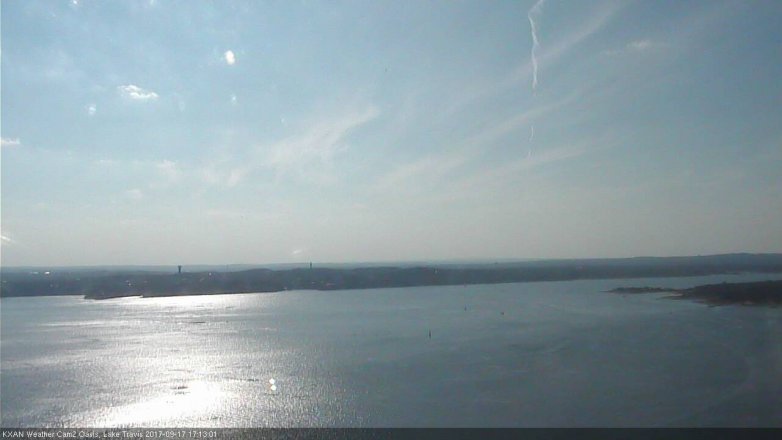 Lake Travis webcam, September 17, 2017 4:45 PM CT