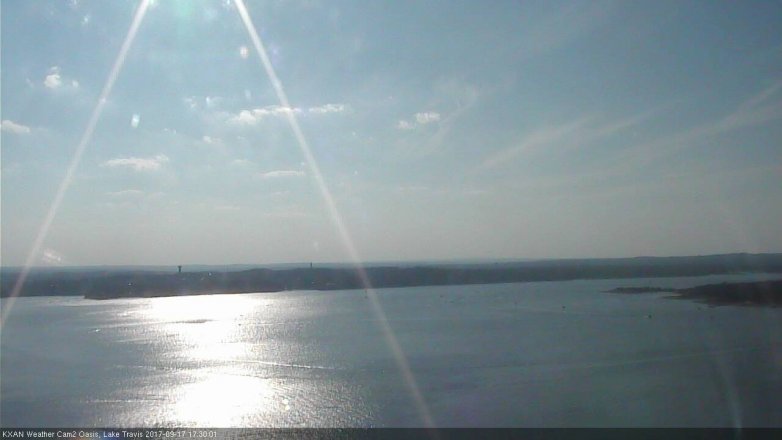 Lake Travis webcam, September 17, 2017 5:00 PM CT