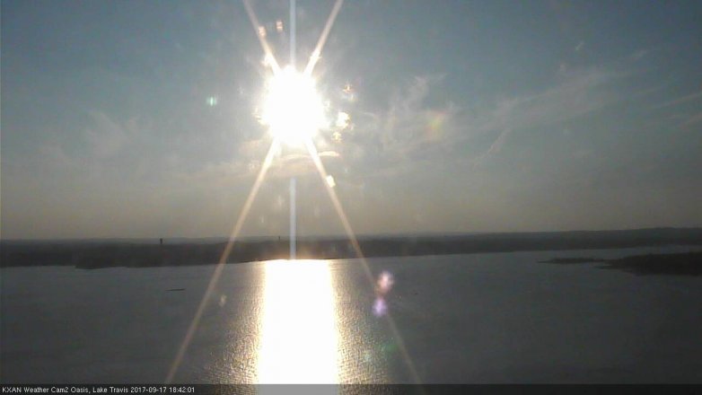 Lake Travis webcam, September 17, 2017 6:00 PM CT