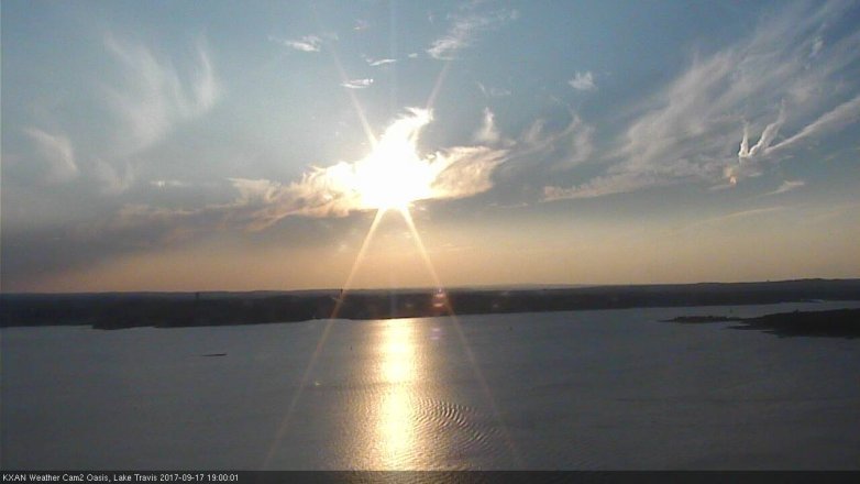 Lake Travis webcam, September 17, 2017 6:15 PM CT
