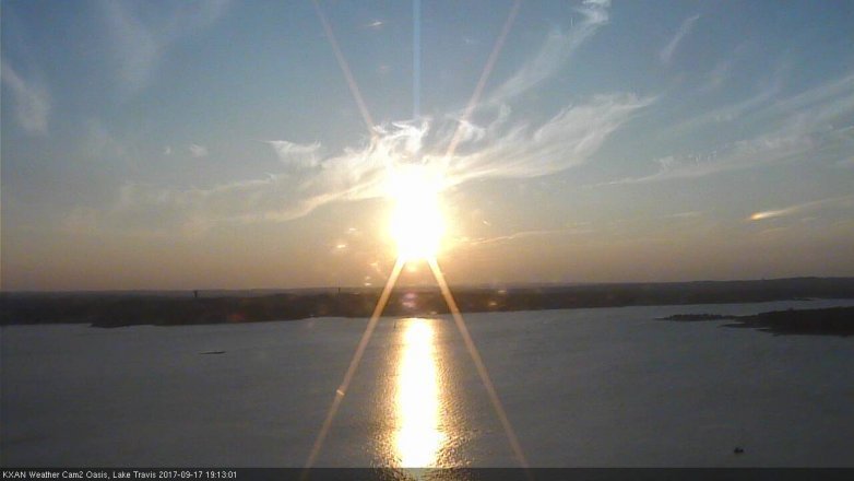 Lake Travis webcam, September 17, 2017 6:25 PM CT