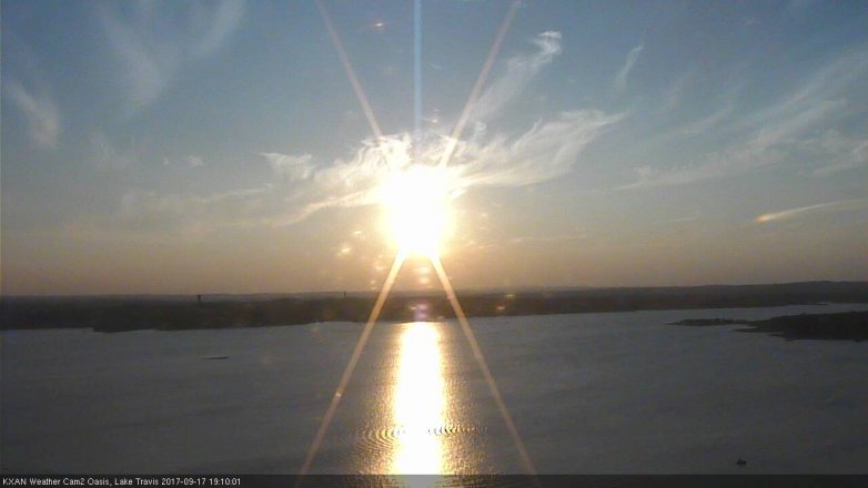 Lake Travis webcam, September 17, 2017 6:35 PM CT