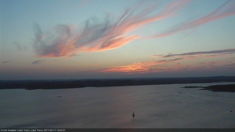 Lake Travis webcam, September 17, 2017 6:45 PM CT