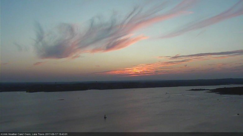 Lake Travis webcam, September 17, 2017 6:55 PM CT
