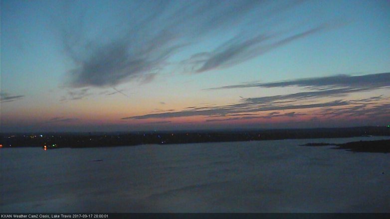 Lake Travis webcam, September 17, 2017 7:05 PM CT