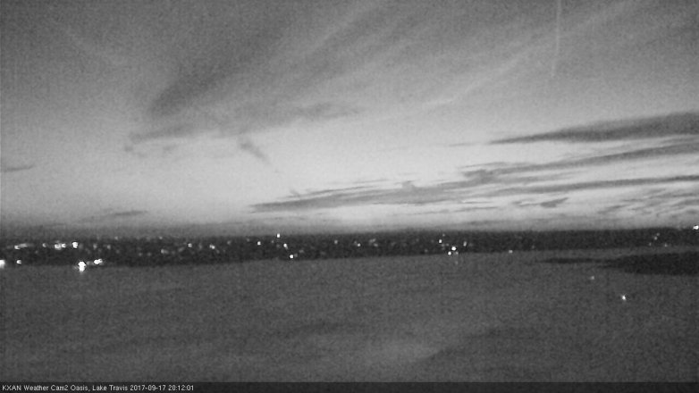 Lake Travis webcam, September 17, 2017 7:35 PM CT