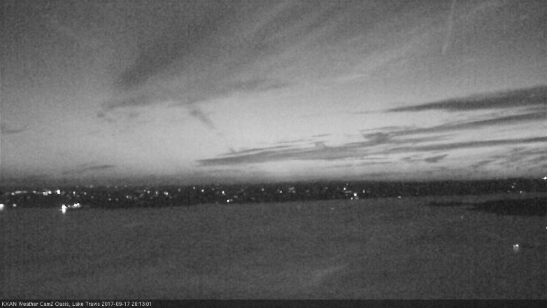 Lake Travis webcam, September 17, 2017 7:40 PM CT
