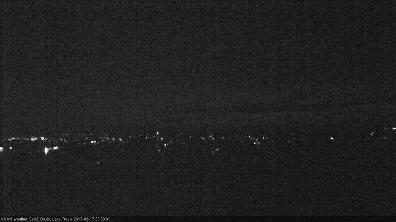 Lake Travis webcam, September 17, 2017 7:45 PM CT