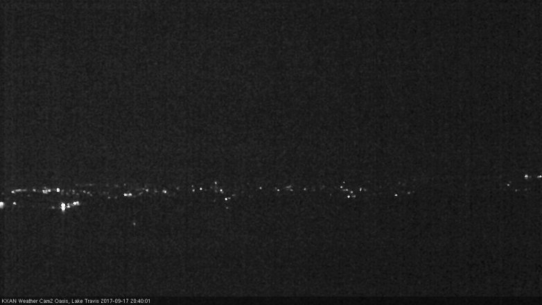 Lake Travis webcam, September 17, 2017 8:10 PM CT