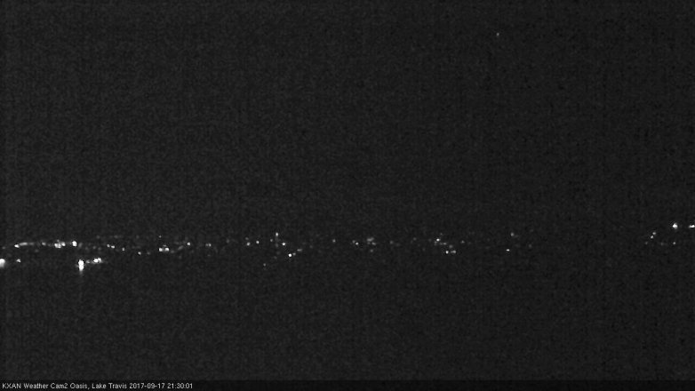Lake Travis webcam, September 17, 2017 8:40 PM CT