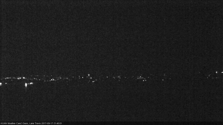 Lake Travis webcam, September 17, 2017 8:45 PM CT