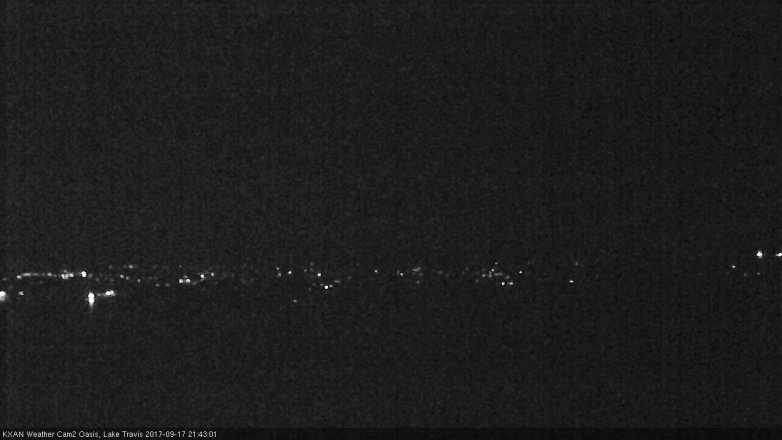 Lake Travis webcam, September 17, 2017 9:00 PM CT
