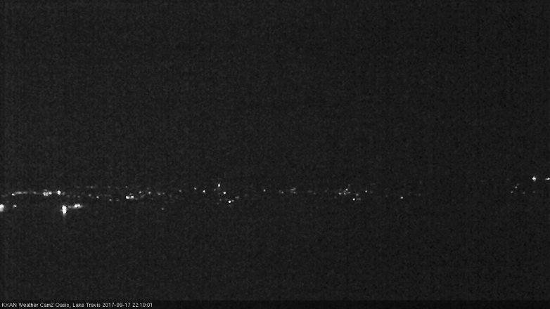 Lake Travis webcam, September 17, 2017 9:15 PM CT